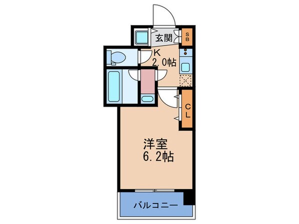 アクアプレイス梅田Ⅲ(203)の物件間取画像